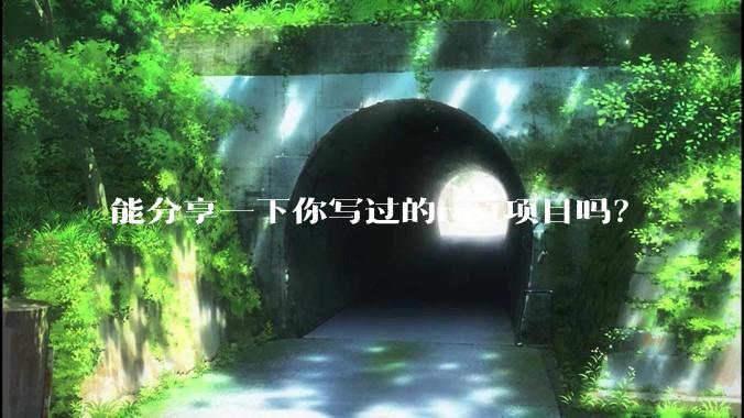 能分享一下你写过的rust项目吗？