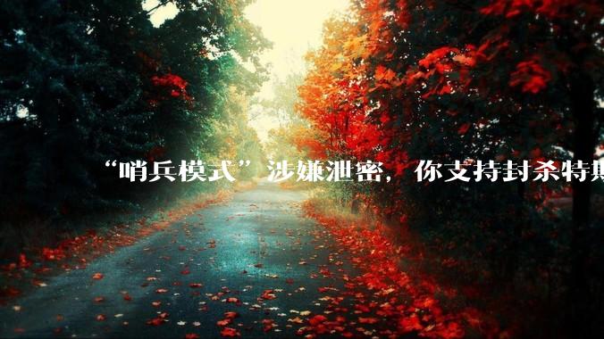 “哨兵模式”涉嫌泄密，你支持封杀特斯拉吗？