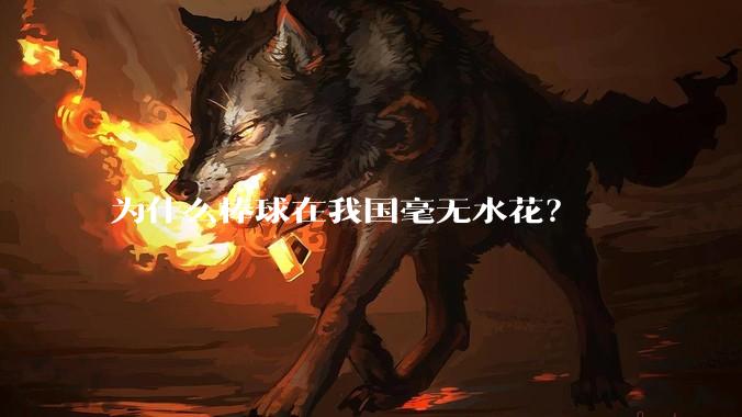 为什么棒球在我国毫无水花？