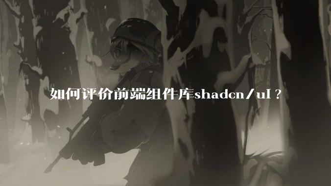 如何评价前端组件库shadcn/ui?